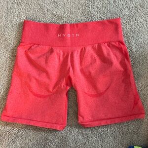 Candy apple red NVGTN contour seamless shorts